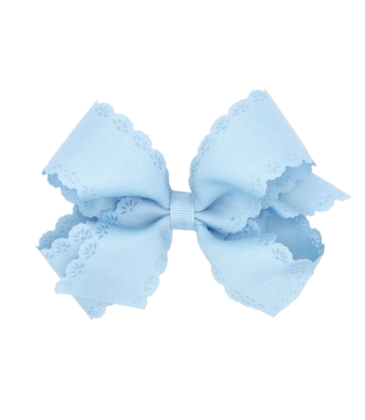 Wee Ones Wee Ones Small King Millennium Blue Eyelet Bow