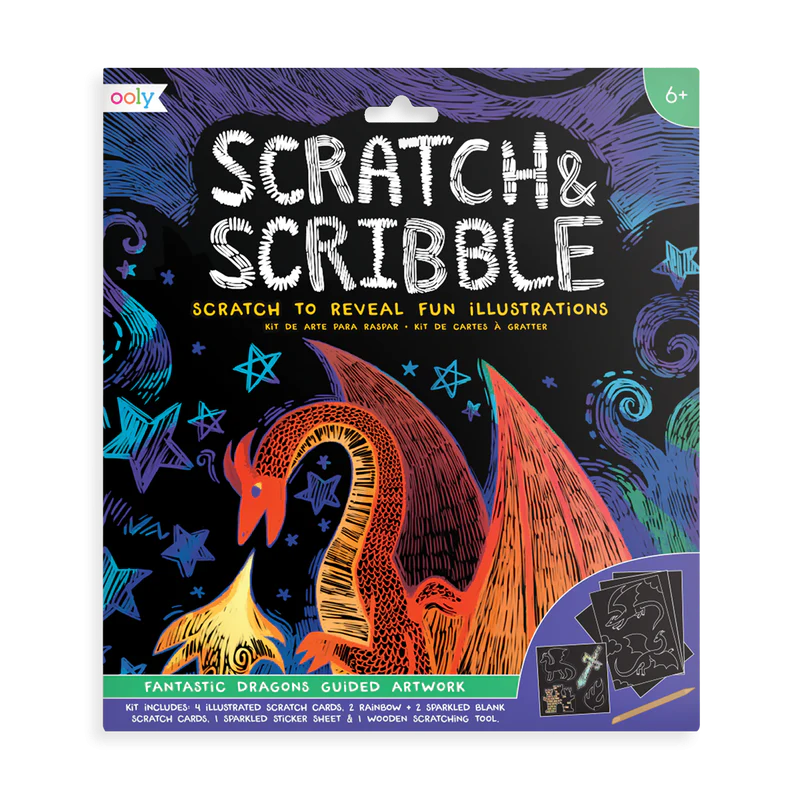 Ooly Ooly Fantastic Dragon Scratch & Scribble Art Kit