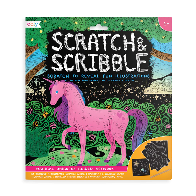 Ooly Ooly Magical Unicorns Scratch & Scribble Art Kit