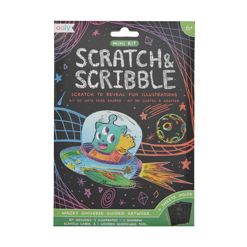 Ooly Farm Animals Scratch & Scribble Mini Art Kit