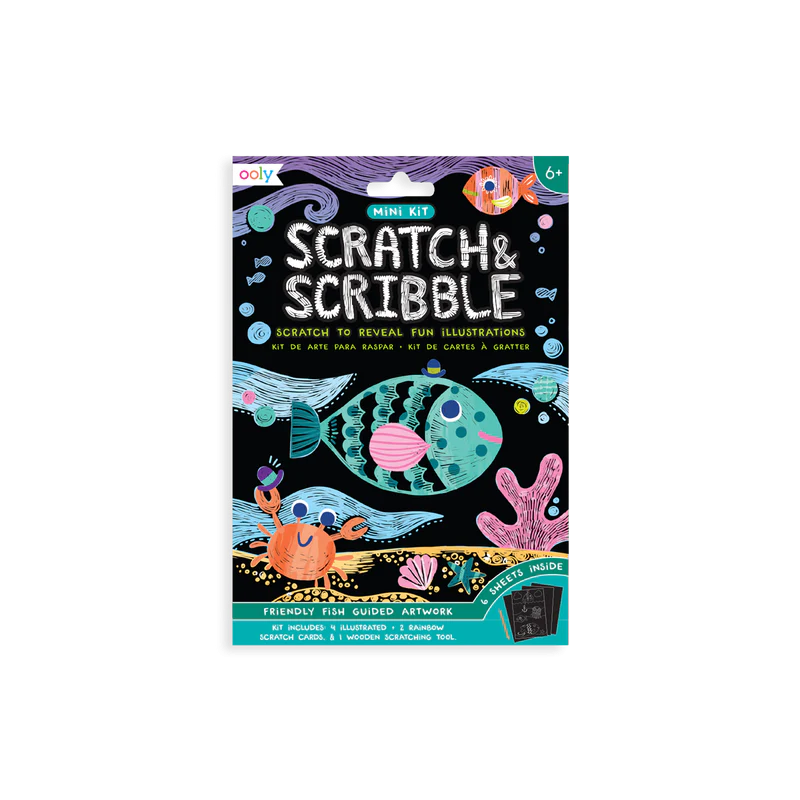 Ooly Ooly Friendly Fish Scratch & Scribble Mini Art Kit