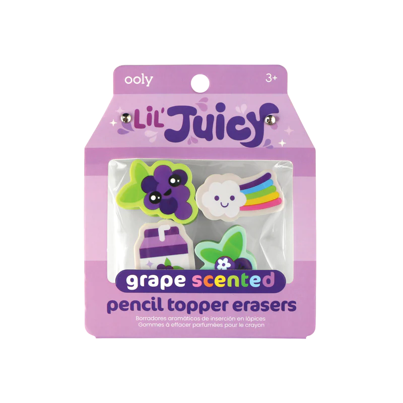 Grape Lil Juicy Scented Pencil Topper Erasers Grape Lil Juicy Scented Pencil Topper Erasers