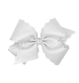 Wee Ones Wee Ones Small King White Eyelet Bow