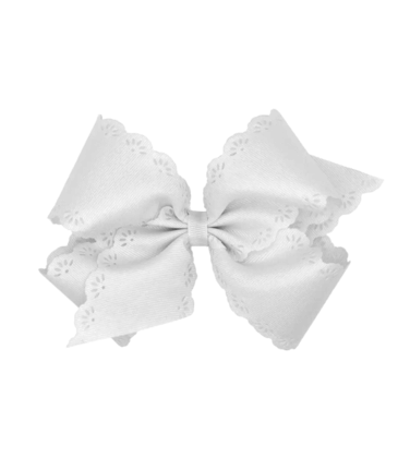 Wee Ones Wee Ones Small King White Eyelet Bow