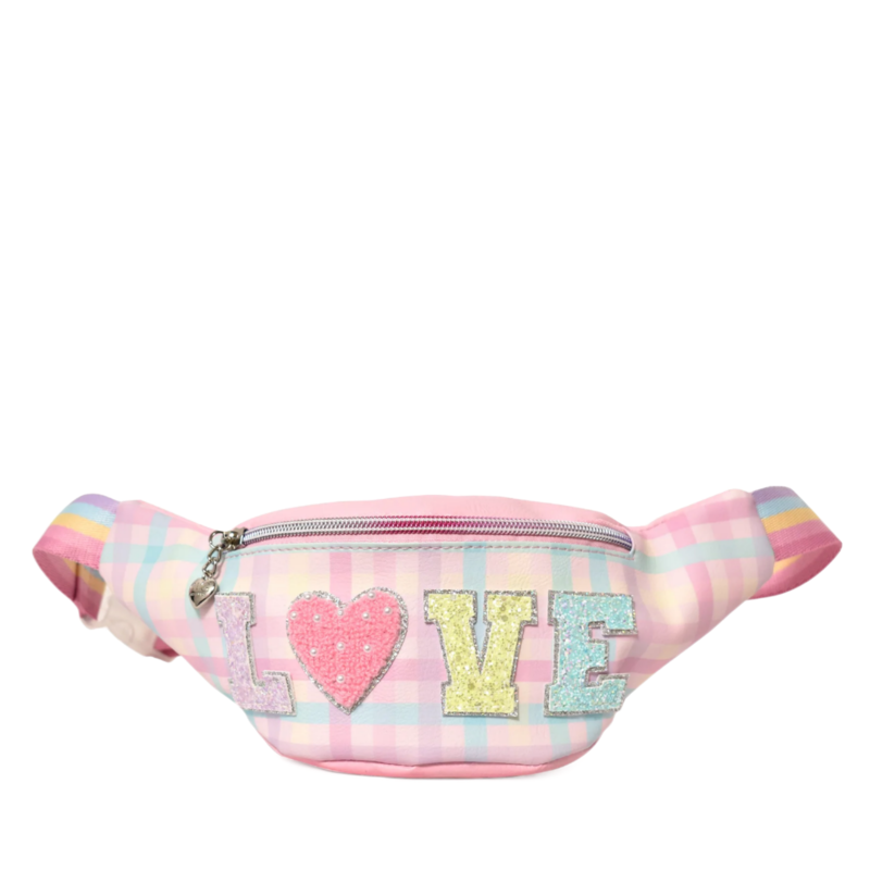 OMG Accessories Cotton Candy Love Gingham Fanny Pack
