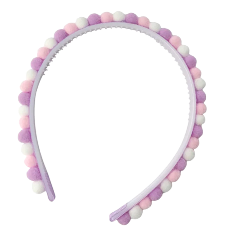 Lolo Pom Pom Headband - Pink & Lavender