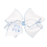 Wee Ones Wee Ones Small King Millennium Blue Big Sis Emb Bow