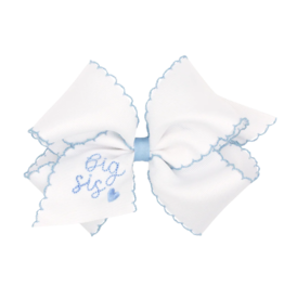Wee Ones Wee Ones Small King Millennium Blue Big Sis Emb Bow
