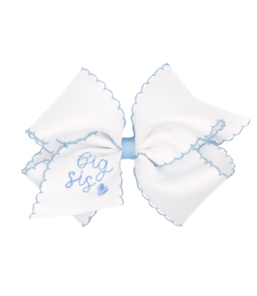 Wee Ones Wee Ones Small King Millennium Blue Big Sis Emb Bow