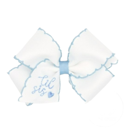 Wee Ones Wee Ones Small Millennium Blue Lil Sis Emb Bow