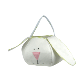 Loppy Eared Bunny Bag - White w/ Green