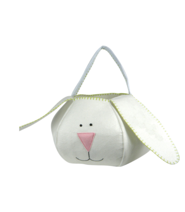 Loppy Eared Bunny Bag - White w/ Green