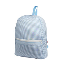 Mint Mint Gingham Medium Backpack - Baby Blue