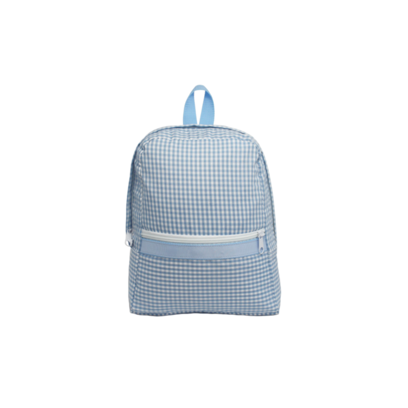 Mint Mint Gingham Small Backpack - Baby Blue