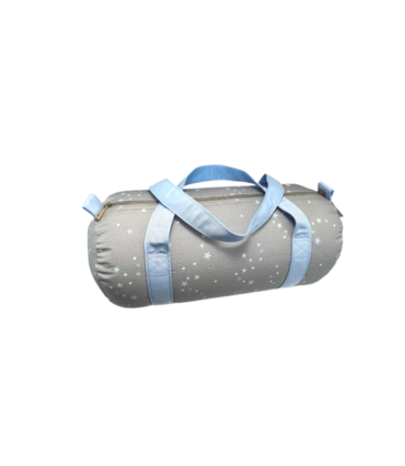 Mint Mint Seersucker Medium Duffel - Little Stars