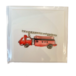 Over the Moon Firetruck Enclosure Card