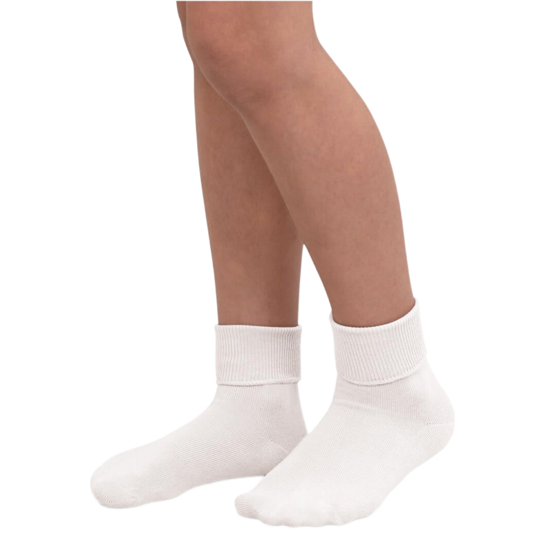 Jefferies Socks Jefferies Socks Smooth Toe Turn Cuff Socks 1 Pair - White