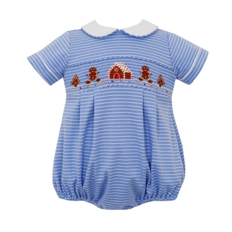 Petit Bebe Petit Bebe Blue Stripe Gingerbread Bubble