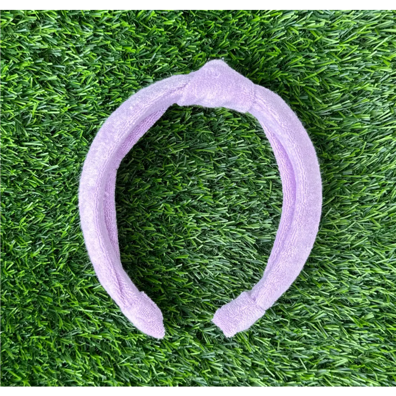 Lolo Lavender Terry Cloth Top Knot Headband