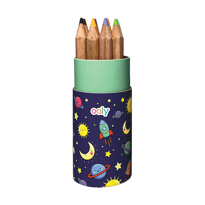 Ooly Ooly Draw 'n' Doodle Mini Colored Pencils + Sharpener - Navy