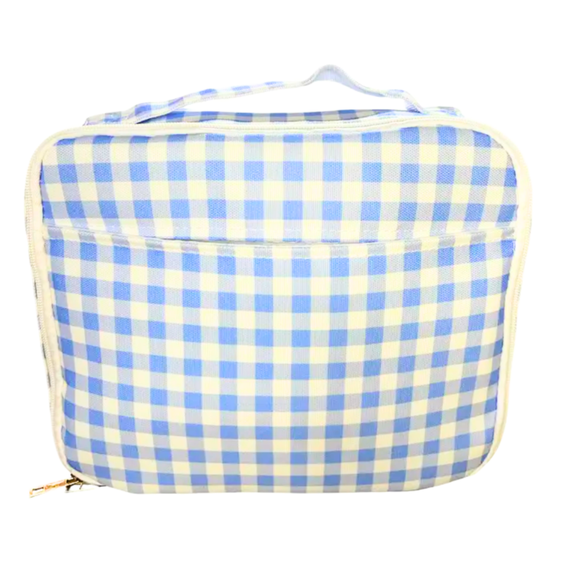 Sugar Bee Sugar Bee Blue Gingham Lunch Bag