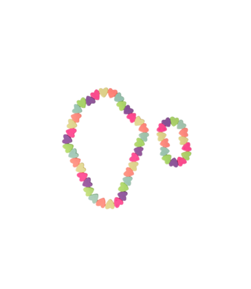 Great Pretenders Great Pretenders Sweet Tart Heart Necklace Set