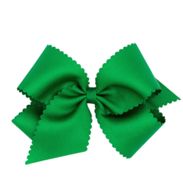 Wee Ones Wee Ones King Green Scallop Edge Bow