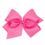 Wee Ones Wee Ones King Hot Pink Scallop Edge Bow