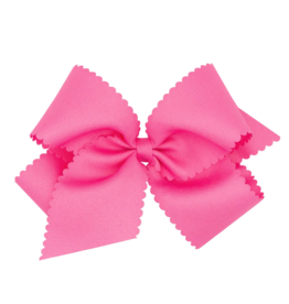 Wee Ones Wee Ones King Hot Pink Scallop Edge Bow