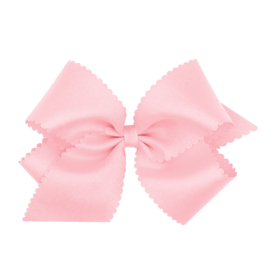 Wee Ones Wee Ones King Light Pink Scallop Edge Bow