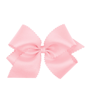 Wee Ones Wee Ones King Light Pink Scallop Edge Bow