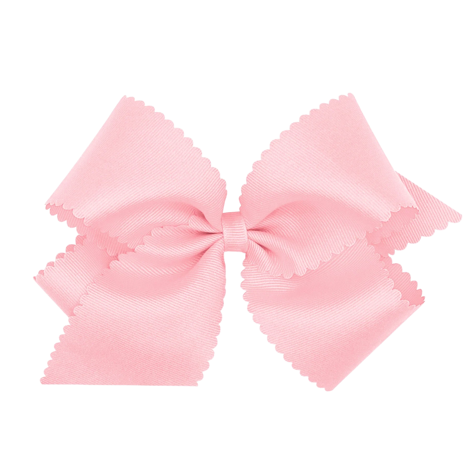 Wee Ones Scalloped Edge Grosgrain Bow Light Pink King - Bibs and Kids  Boutique