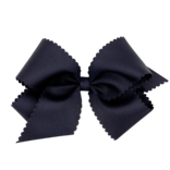 Wee Ones Wee Ones King Navy Scallop Edge Bow