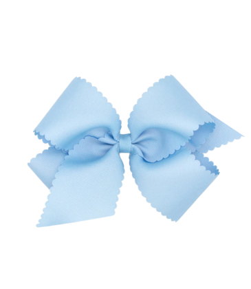 Wee Ones Wee Ones King Millennium Blue Scallop Edge Bow