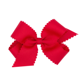 Wee Ones Wee Ones King Red Scallop Edge Bow