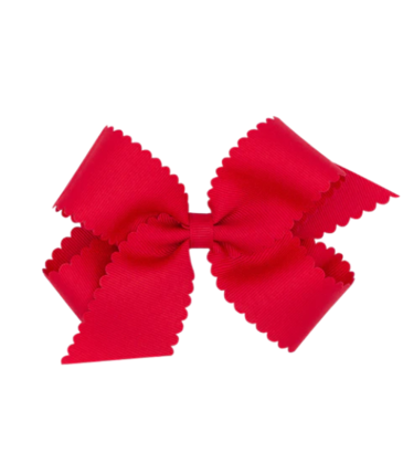 Wee Ones Wee Ones King Red Scallop Edge Bow
