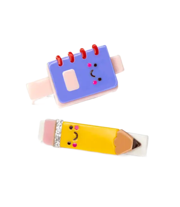 Lilies & Roses Notebook & Pencil Alligator Clips