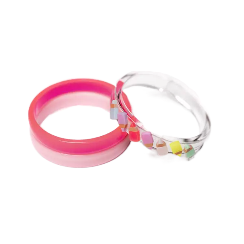 Lilies & Roses Neon Pastel Pencil Bangle Set