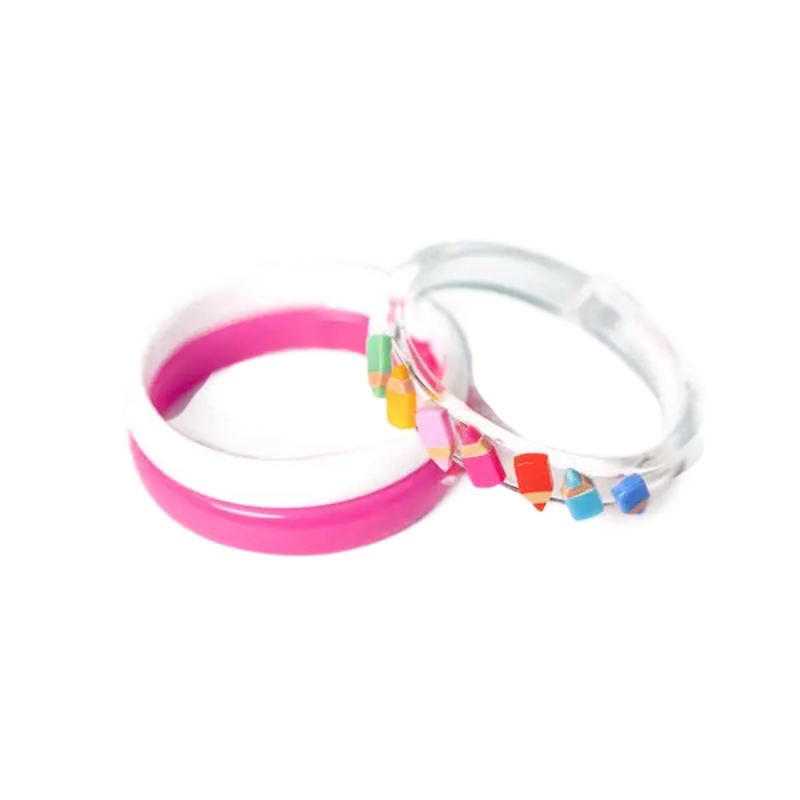 Lilies & Roses Vibrant Color Pencil Bangle Set