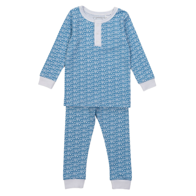 Lila + Hayes Lila + Hayes Jack Pajama Set - Happy Hanukkah