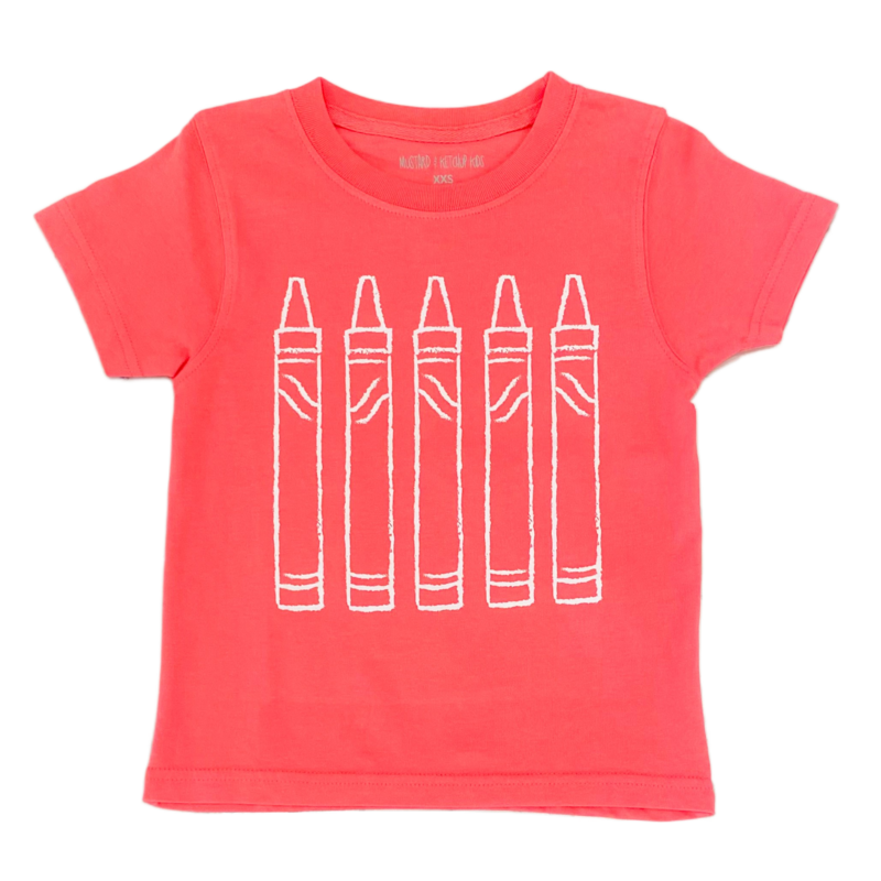 Mustard & Ketchup Mustard & Ketchup Pink Crayon T-Shirt