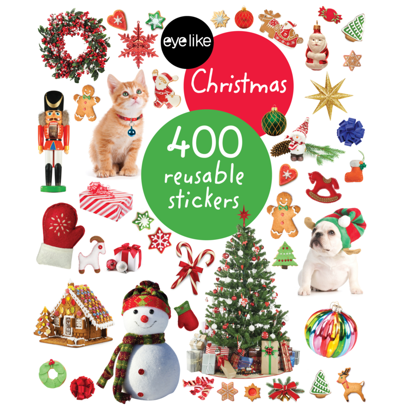 400 Reusable Stickers: Christmas