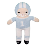 Zubels Zubels 7" Football Knit Rattle - Light Blue/White