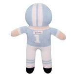 Zubels Zubels 7" Football Knit Rattle - Light Blue/White