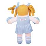 Zubels Zubels 7" Cheerleader Knit Rattle - Light Blue/White