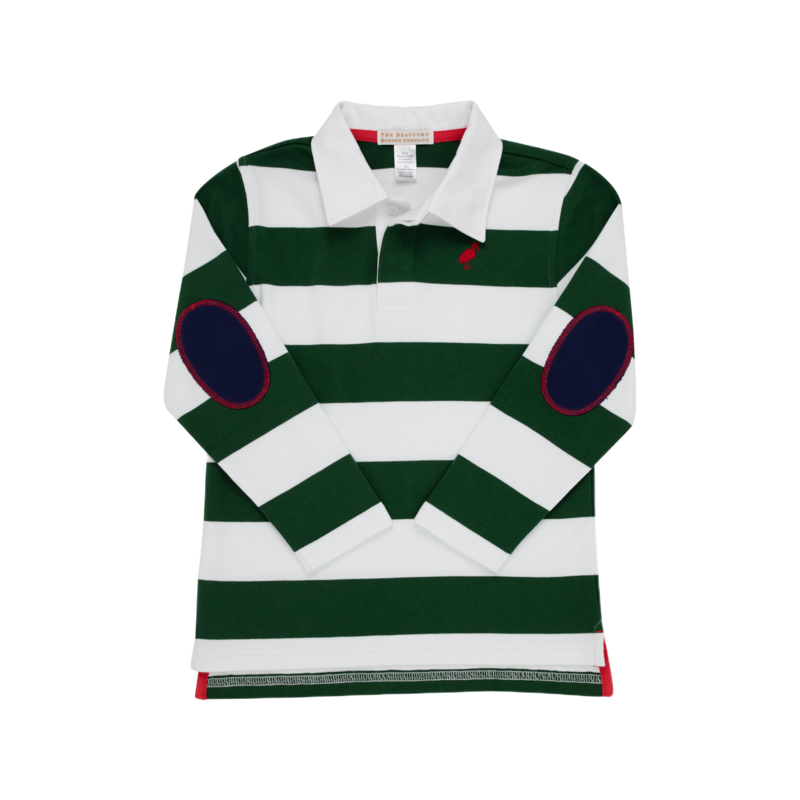 TBBC Rollins Rugby Shirt - Grier Green Rugby Stripe - Bibs and