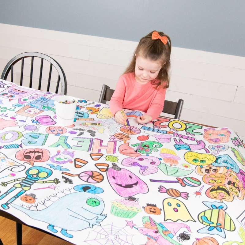 Halloween Coloring Table Cloth