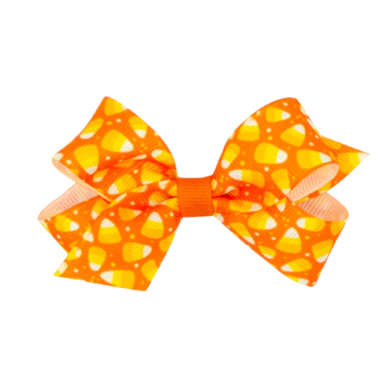 Wee Ones Wee Ones Mini Candy Corn Print Bow
