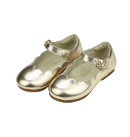 L'Amour Sonia Scalloped Flat - Gold