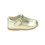 L'Amour Dottie Scalloped T-Strap Mary Jane - Gold